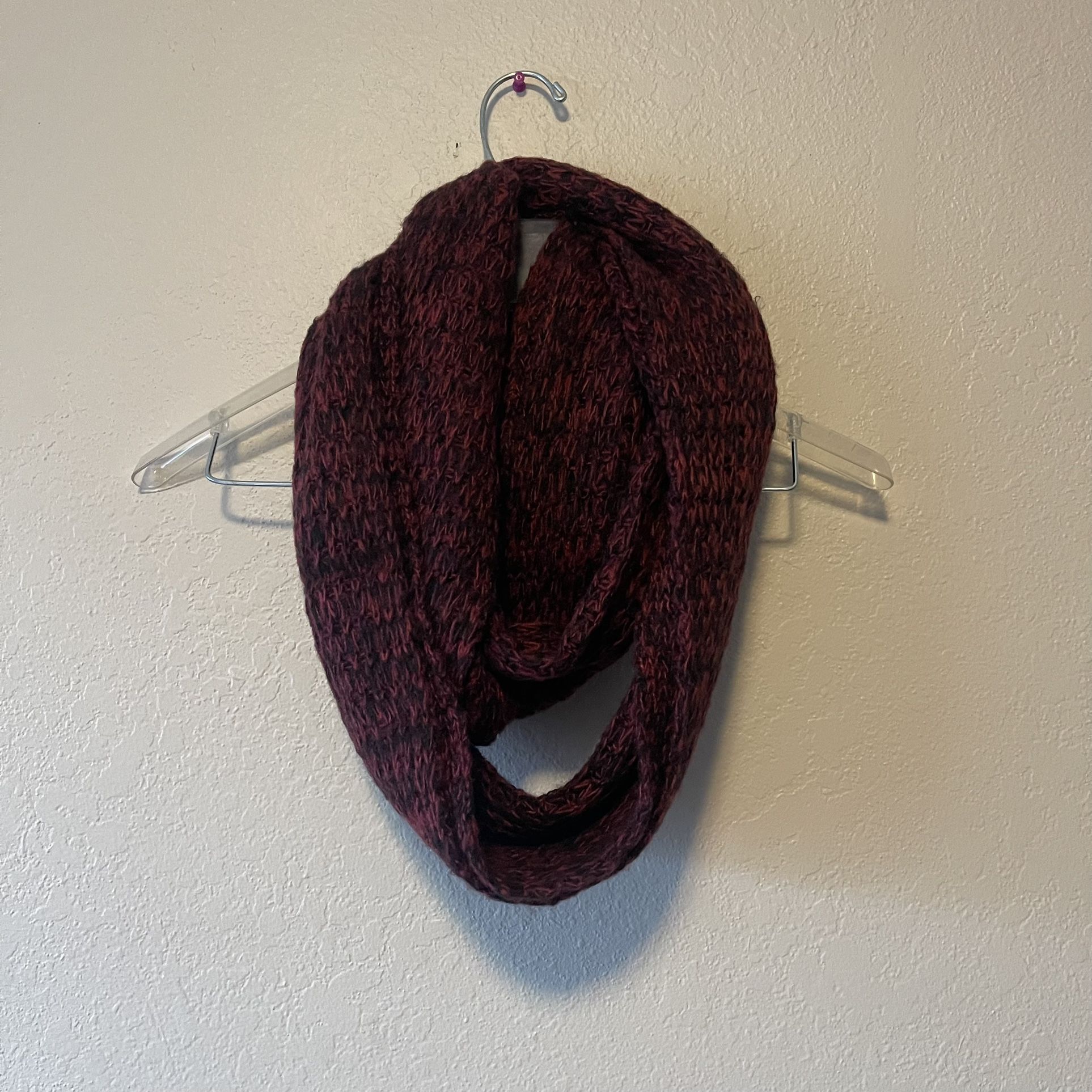Cotton On, Women’s Burgundy Cowl Infinity Knit Scarf, Size 34L 12W