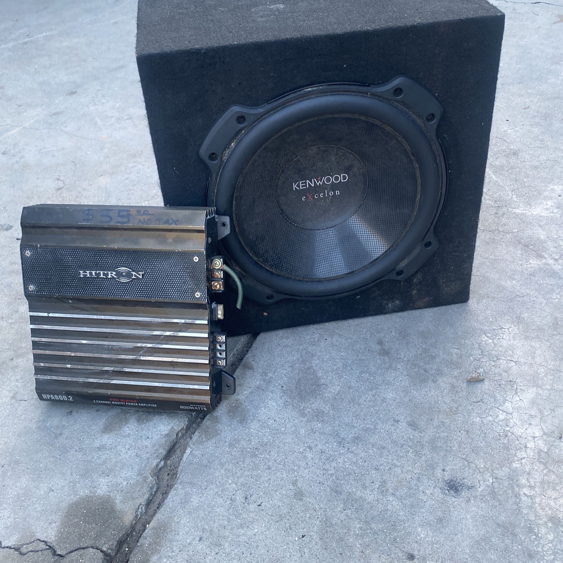 12 Kenwood Woofer With An Amp