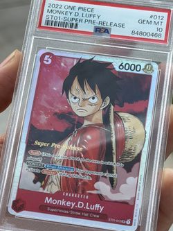 PSA10 Super pre release Luffy
