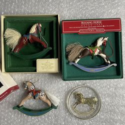 Hallmark Keepsake rocking horse ornament bundle
