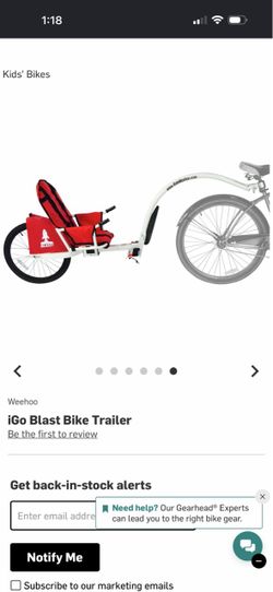 Weehoo bike trailer used
