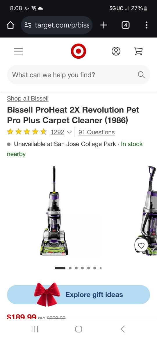 Bissell Carpet Cleaner Like New
