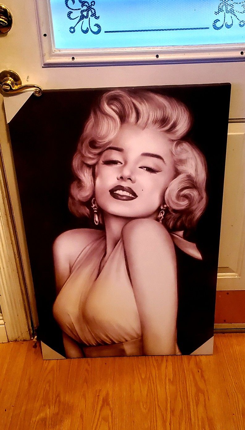 Marilyn Monroe Canvas PICTURE...Size 3ftx2ft Large Size...Brand NEW!