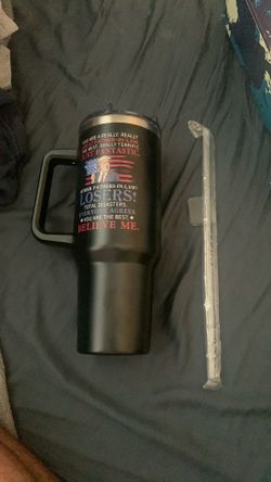 Insulated Tumbler with Handle and Straw - 40oz