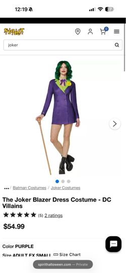 The joker blazer dress costume XS