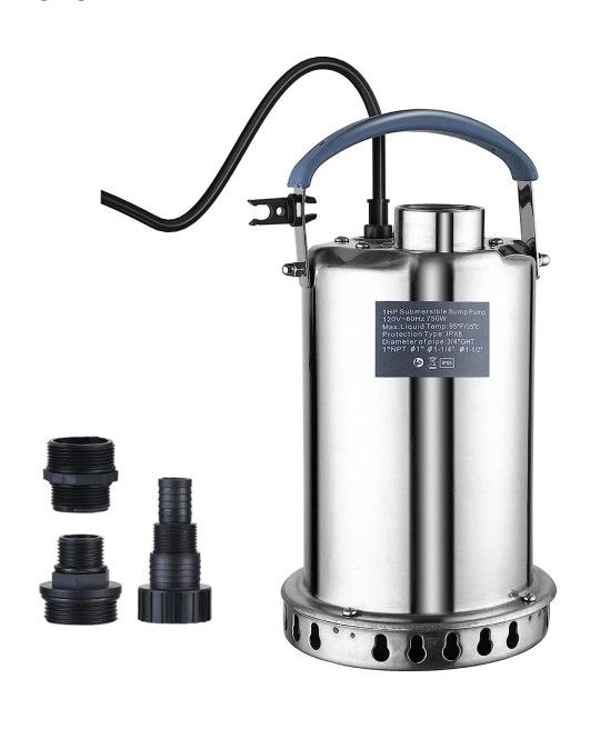 PANRANO 1.2 HP SUMP PUMP 4200 GPH FOR POOL DRAINING