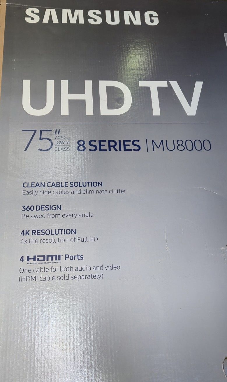 HUGE 75" Samsung MU8000 4K UHD TV