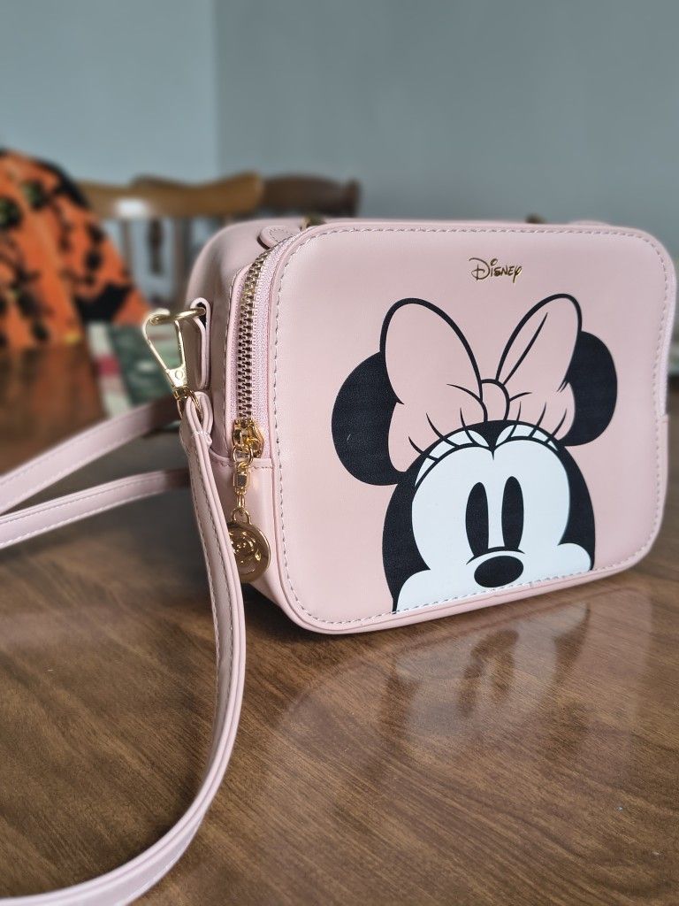 Disney Minnie Mouse Shoulder Bag Pink Leather Brand New!!! 