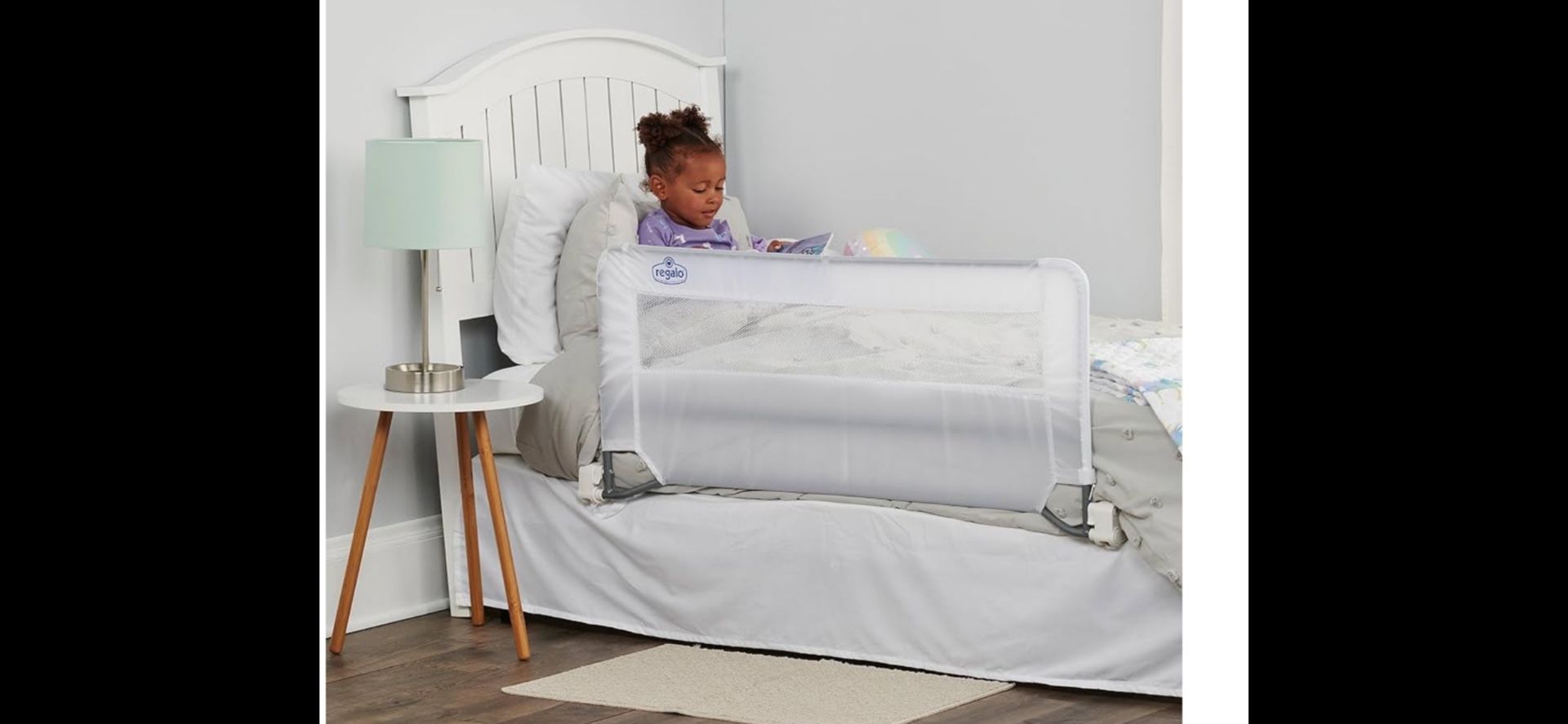 Regalo Swing Down Child Bed Rail Guard With Reinforced Anchor Safety System
