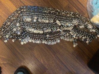 Leopard Print Belly Dance Hip Scarf
