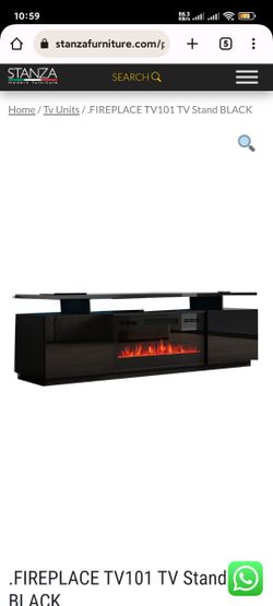 FIREPLACE TV101 TV Stand BLACK