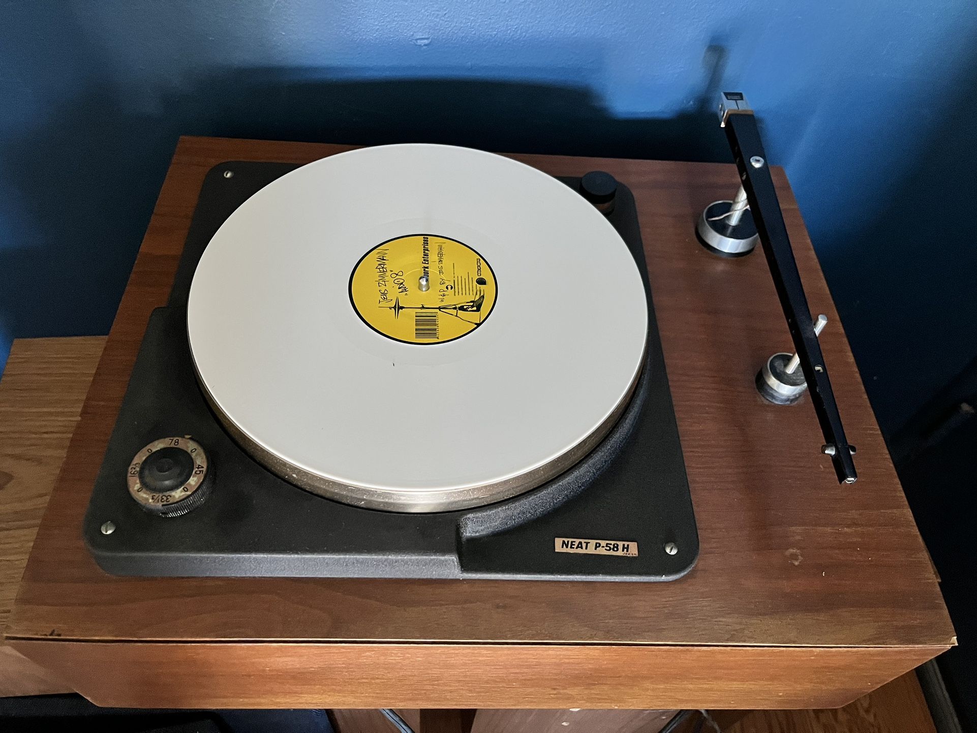 Rare Vintage Neat P-58H Transcription Turntable W/ Shure M212 Tonearm