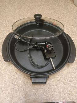 Ovente 11.5"  Electric Skillet with Glass Lid