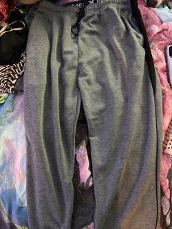 Game Time Men’s Gray Black Athletic Jogger Track Pants Size Large
