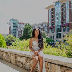 White Rhinestone Dress