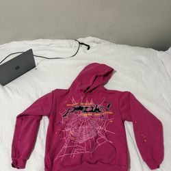 Pink Sp5der Hoodie Size Small 