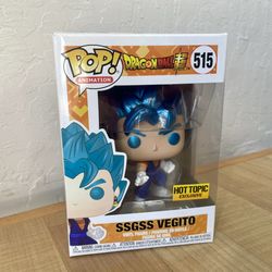 Funko Pop Hot Topic Exclusive Dragon Ball Z Super Metallic SSGSS Vegito #515