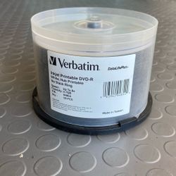 BRAND NEW! SEALED in Box! Verbatim Inkjet Printable White Blank DVD-R 50 pack