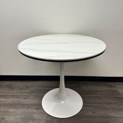 Modern Round Tulip Dining Table – 31.5” – Sintered Stone Top