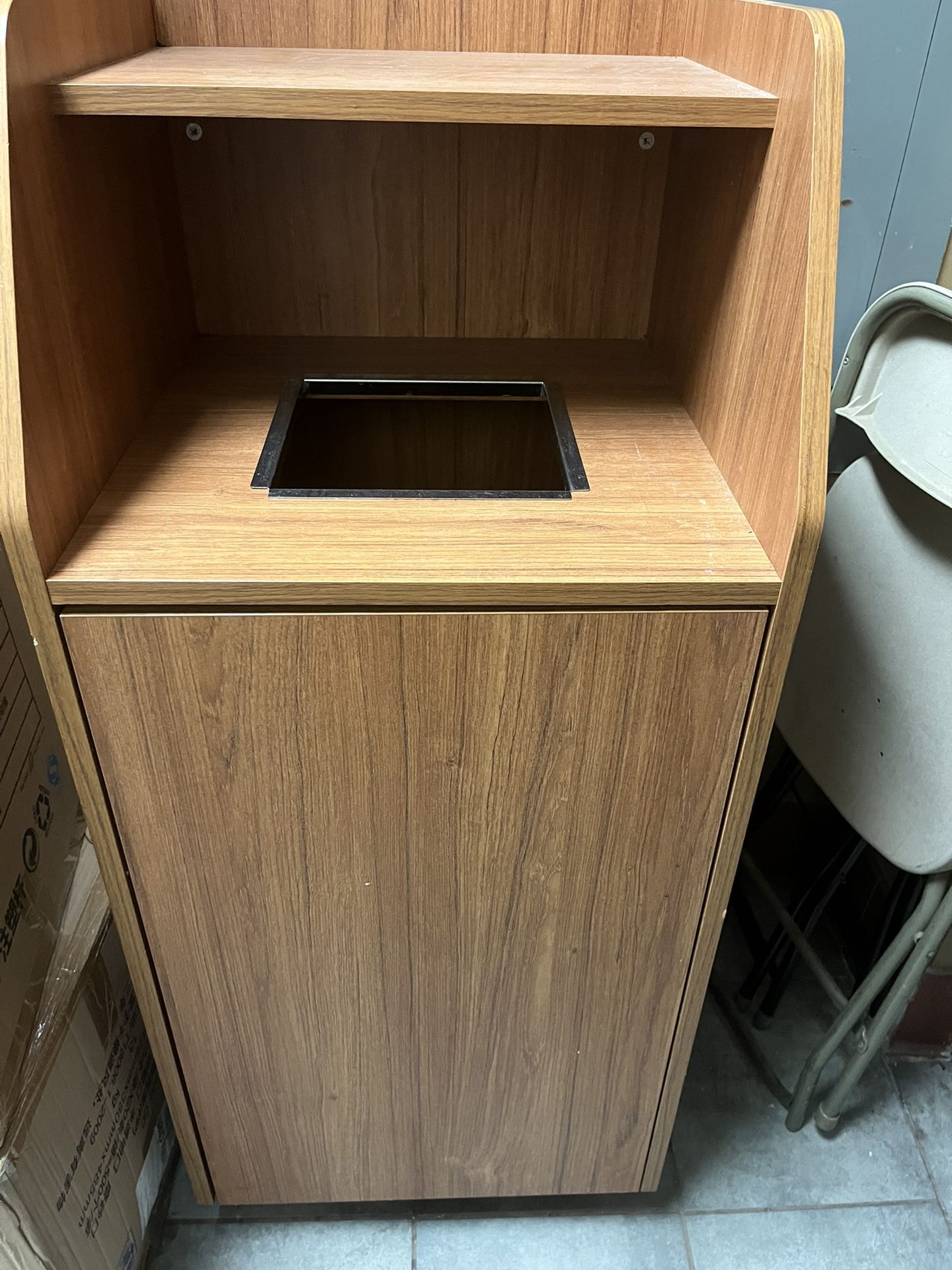 Restaurant Grade Wooden Trash can