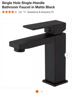 Single Hole Single-Handle Bathroom Faucet Matte Black