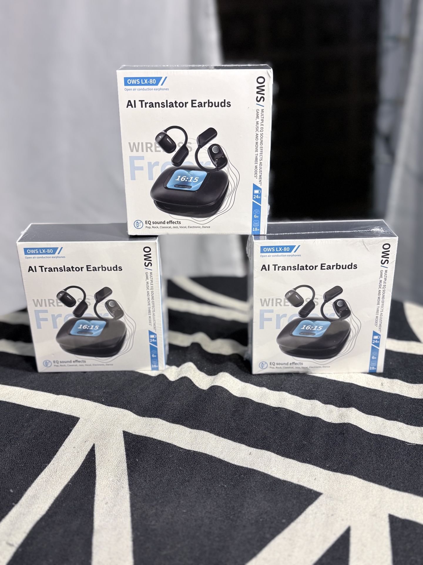 AI Translator Earbuds LX-80 – Wireless Bluetooth Touch Earphones with Charging Case