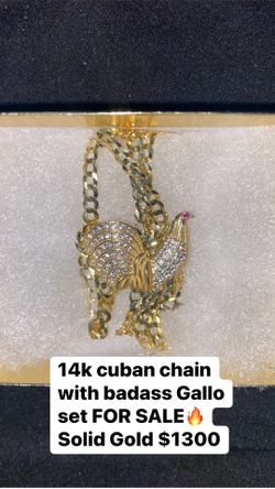 14k Gold Cubana Chain