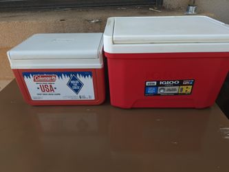 2 Coolers – Coleman + Igloo – Good Condition – Both for $30