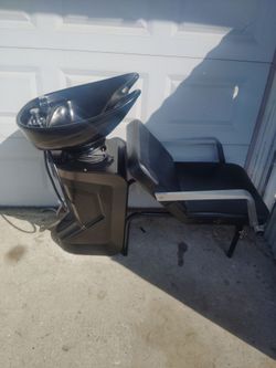 Salon shampooer porcelain sink and chair $300$