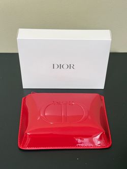 Dior red pouch bag
