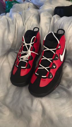 New Nike Air Max Uptempo Red Black Sneakers mens size 9.5