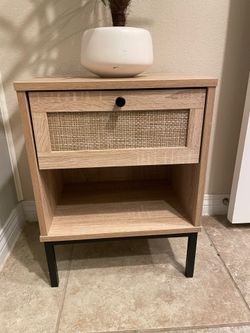 Cute light brown nightstand/side table