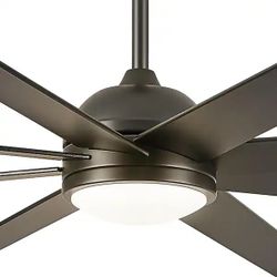 65 in. Indoor/Outdoor Black 3-Colors LED 6-Speeds Ceiling Fan with Dual-Finish Blades and Light Kit and Remote Control