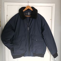 Men's XL Bomber Blue Sherpa Jacket