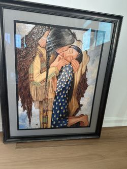 Photo of loving Native American couple