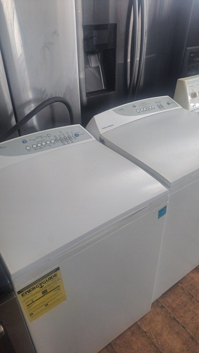 Fisher, Paykal, washer and dryer set