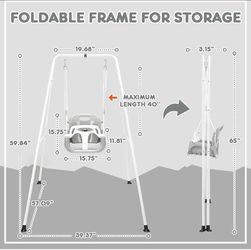 2 in 1 Toddler Swing ＆ Jumper, Swing Set for Indoor and Outdoor Use
Baby Jumpers and Bouncers, Easy to Assemble & Store,