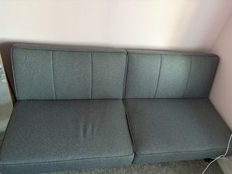 Gray Fabric Two-Seat Sofa