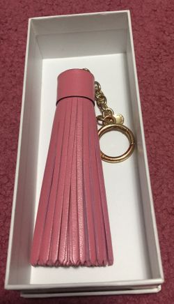 Michael Kors pink leather keychain