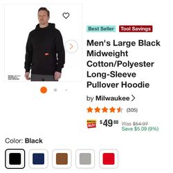 Milwaukee Hoodie *BRAND NEW* Size L