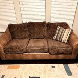 Brand New Beige Chenille 3-Seat Couch w/ Pillows - Never Used