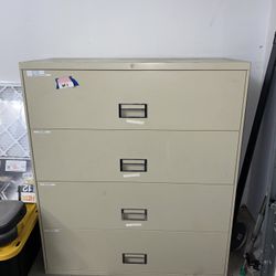 4 Drawers Filing Cabinet (Beige).