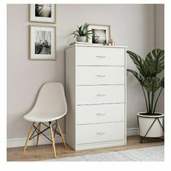 White 5 Drawer Dresser