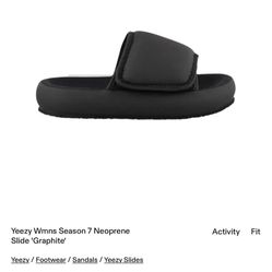 Yeezy Wmns Season 7 Neoprene Slide 'Graphite' Yeezy. / Footwear / Sandals / Yeezy Slides