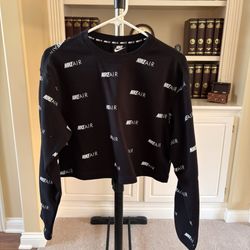 Nike Air Women's Logo-Print Crew Pullover Sweatshirt Size Small