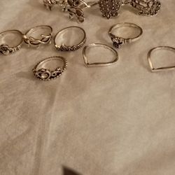 Rings, Rings,  Rings Lot Of 10 Rings