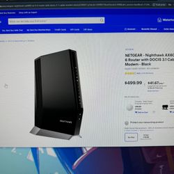 Nighthawk AX8 Cable Modem And Router