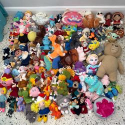 Massive Huge DISNEY Plush Collection and More LOT OF 96
