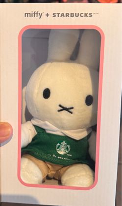 Starbucks x Miffy Plush Doll Barista Bunny Limited Edition Collectible NEW in Box