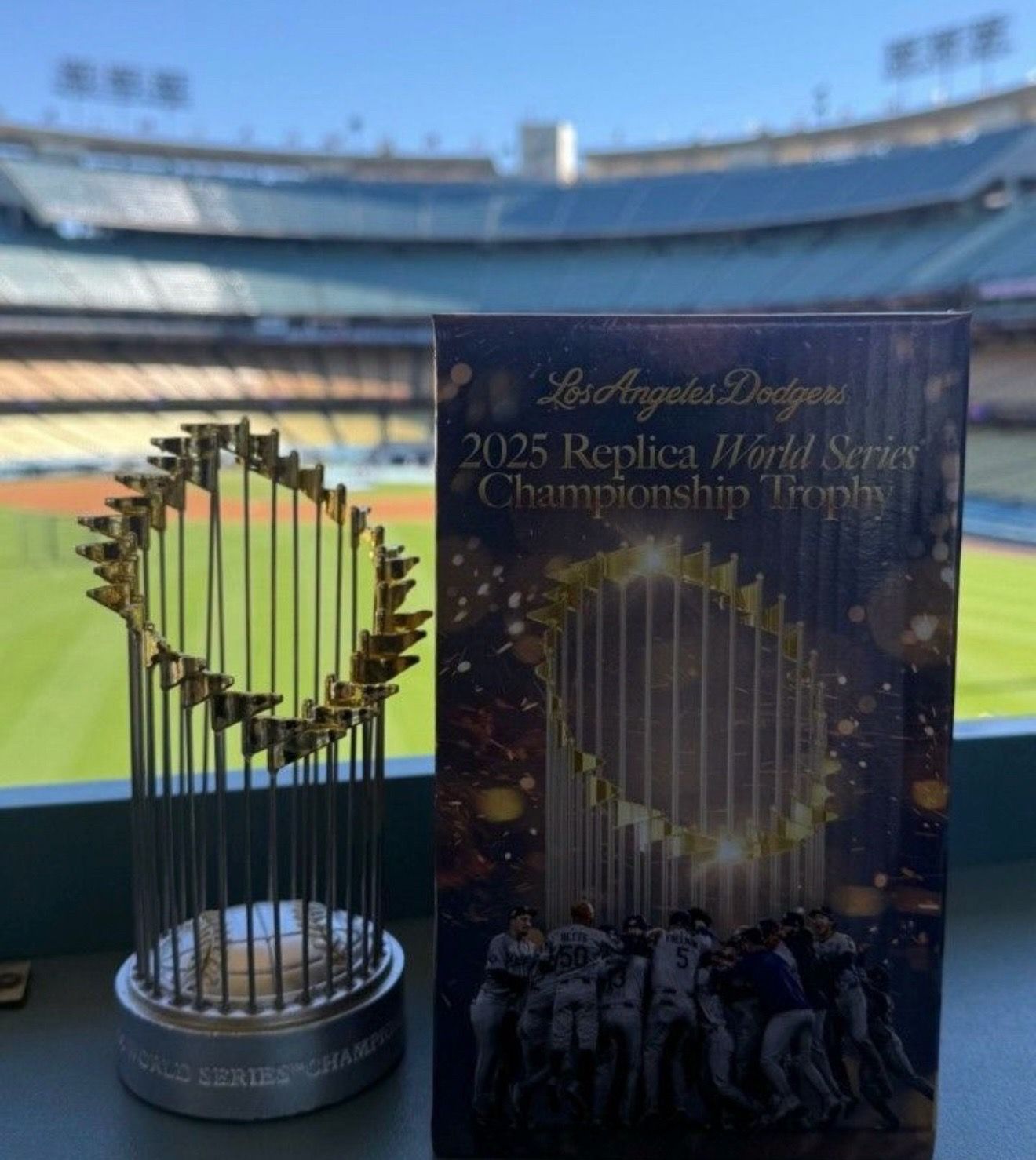 Dodgers 2025 World Series replica trophy